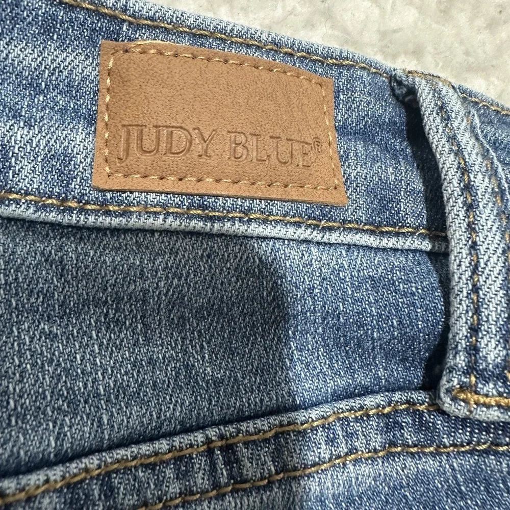 Judy Blue Lemon Patch High‎ Waist Skinny Jeans Women's Medium Blue Size 7/28